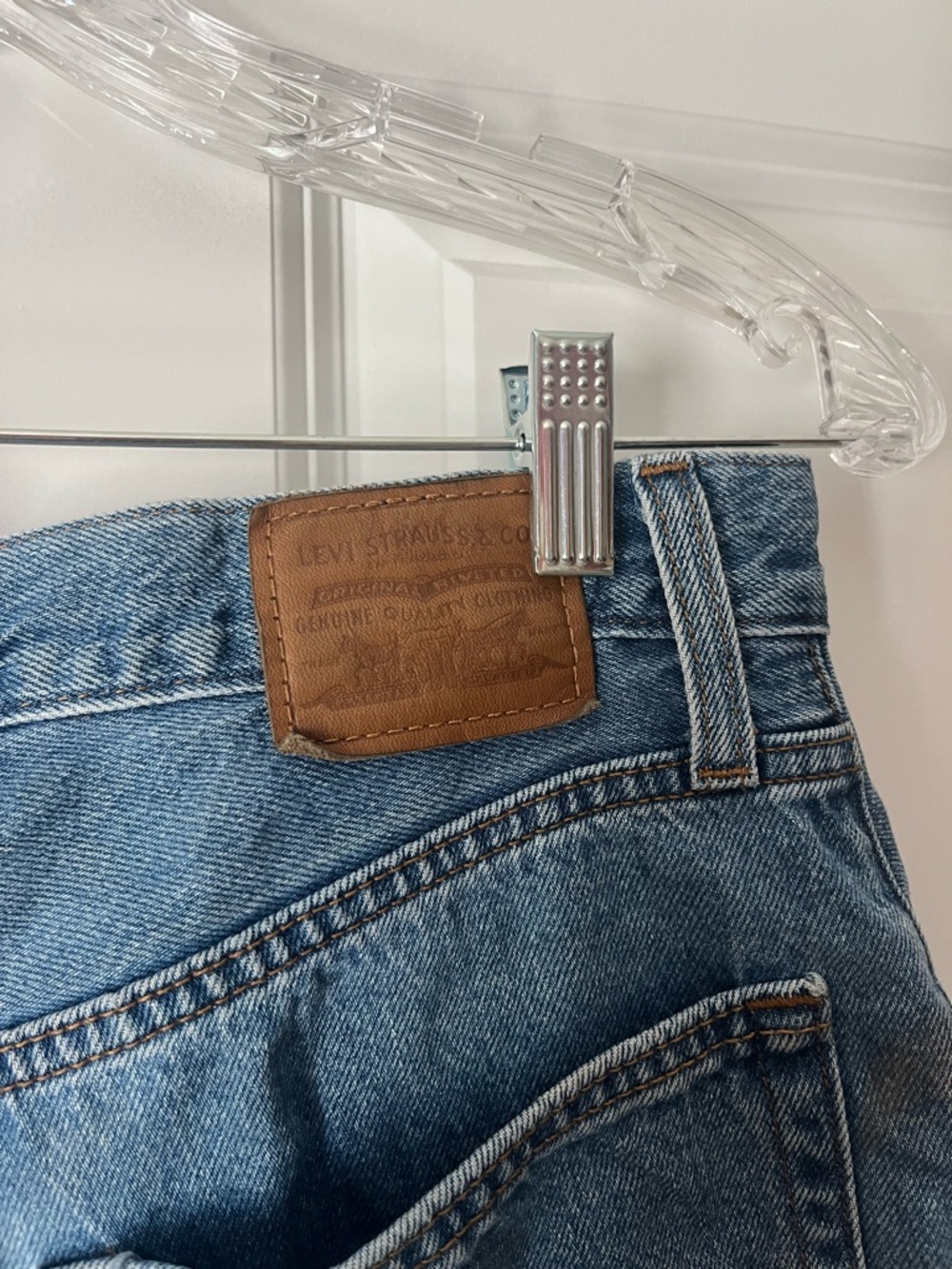 Levi's Light Blue Denim Jean Shorts - Picture 3 of 4